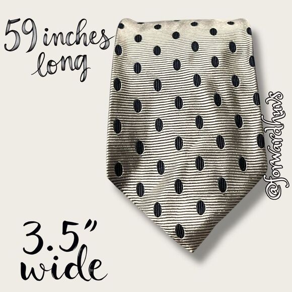Silver Silk Lands’ End Neck Tie – Classic and Refined - Picture 1 of 10